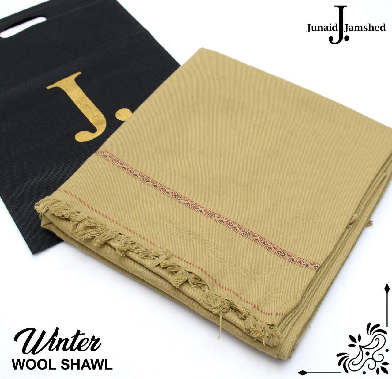 Premium Men's Wool Shawl By Junaid jamshed Skin